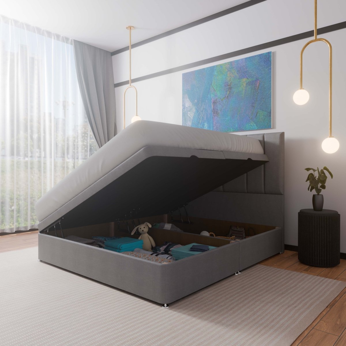 Alaska Side Lift Ottoman Divan Bed - Ottoman - SOMNA Beds