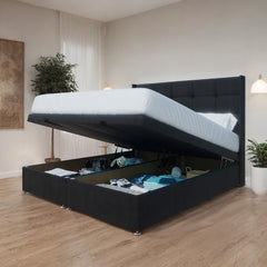 Atlanta Winged End Lift Ottoman Divan Bed - Ottoman - SOMNA Beds