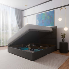 Atlanta Winged Side Lift Ottoman Divan Bed - Ottoman - SOMNA Beds