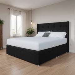 Atlanta Winged Side Lift Ottoman Divan Bed - Ottoman - SOMNA Beds
