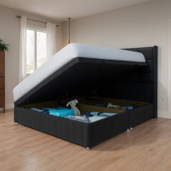 Atlanta Winged Side Lift Ottoman Divan Bed - Ottoman - SOMNA Beds