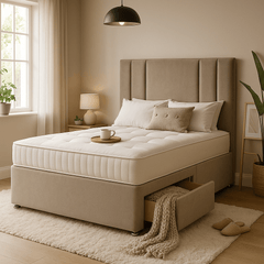 Austin Floor Standing Upholstered Divan Bed - Divan Beds with Headboard - SOMNA Beds