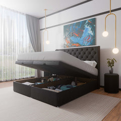 Manhattan Winged End Lift Ottoman Divan Bed - Ottoman - SOMNA Beds