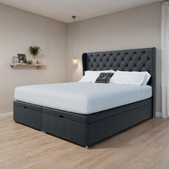 Manhattan Winged End Lift Ottoman Divan Bed - Ottoman - SOMNA Beds