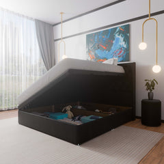 Manhattan Winged Side Lift Ottoman Divan Bed - Ottoman - SOMNA Beds