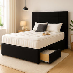Miami Floor Standing Upholstered Divan Bed - Divan Beds with Headboard - SOMNA Beds