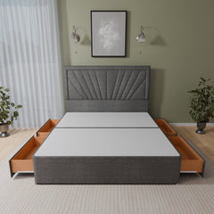 Nevada Floor Standing Headboard With Divan Bed Base - Divan Base & Headboard - SOMNA Beds