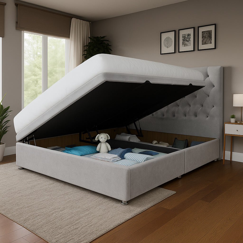 New York Side Lift Ottoman Divan Bed - Ottoman - SOMNA Beds