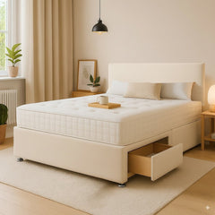 Regent Strutted Upholstered Divan Bed - Divan Beds with Headboard - SOMNA Beds