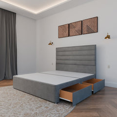 Rome Floor Standing Headboard With Divan Bed Base - Divan Base & Headboard - SOMNA Beds