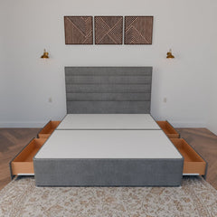 Rome Floor Standing Headboard With Divan Bed Base - Divan Base & Headboard - SOMNA Beds