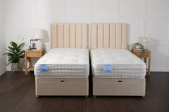 Somna Luxury Hotel Zip and Link 5000 Pocket Sprung Intelligent Wool Ottoman Divan Bed Set - Zip and Link Beds - SOMNA Beds