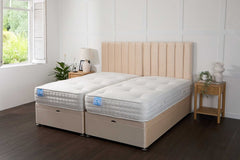 Somna Luxury Hotel Zip and Link 5000 Pocket Sprung Intelligent Wool Ottoman Divan Bed Set - Zip and Link Beds - SOMNA Beds