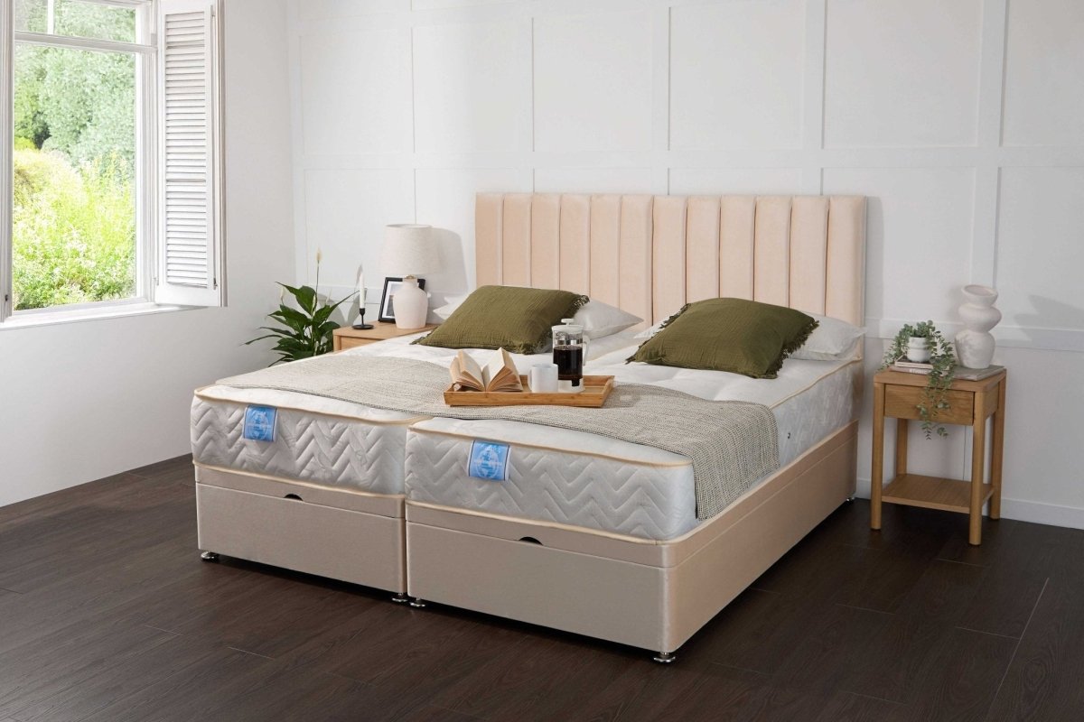 Somna Supreme Guest Hotel Zip and Link 2000 Pocket Sprung Ottoman Divan Bed Set - Zip and Link Beds - SOMNA Beds