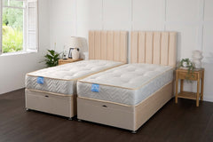 Somna Supreme Guest Hotel Zip and Link 2000 Pocket Sprung Ottoman Divan Bed Set - Zip and Link Beds - SOMNA Beds