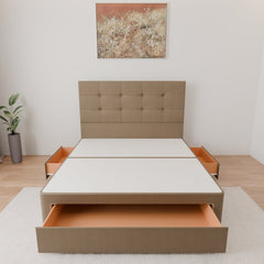 Venice Floor Standing Headboard With Divan Bed Base - Divan Base & Headboard - SOMNA Beds