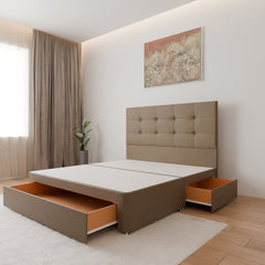 Venice Floor Standing Headboard With Divan Bed Base - Divan Base & Headboard - SOMNA Beds