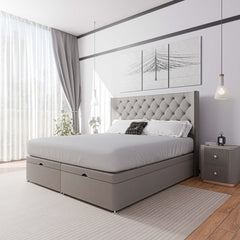 Washington Winged End Lift Ottoman Divan Bed - Ottoman - SOMNA Beds