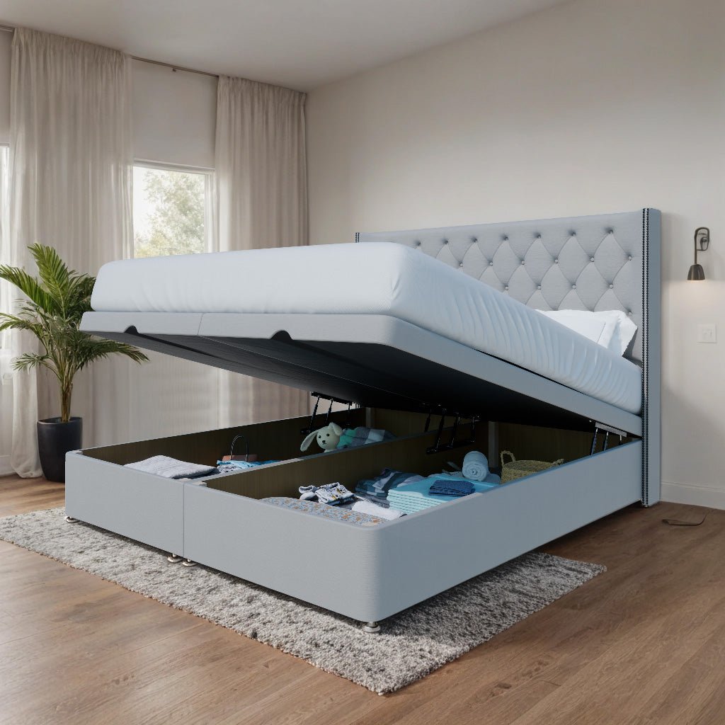 Washington Winged End Lift Ottoman Divan Bed - Ottoman - SOMNA Beds